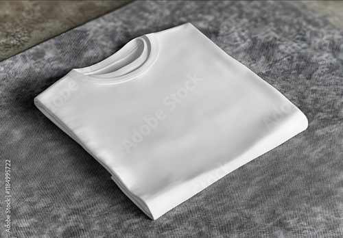 Tshirt design with a white shirt for mockup a grey foam mat background flat art style digital print on a tshirt mockup high resolution professional color grading photo