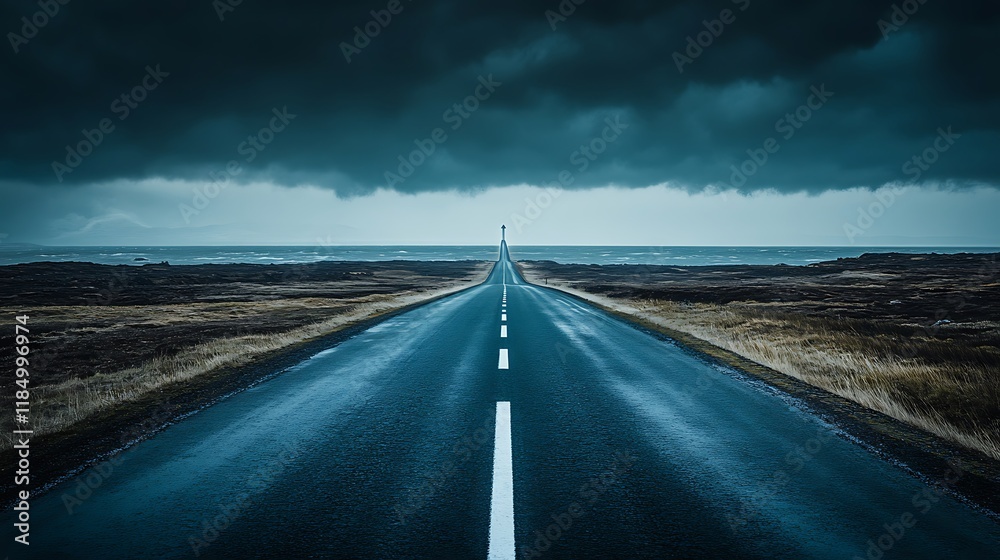 A Straight Road Leading Toward Success, Paved with Determination and Endless Possibilities A Straight Road Leading Toward Success, Paved with Determination and Endless Possibilities