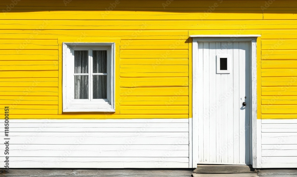 Fototapeta premium yellow and white painted wood