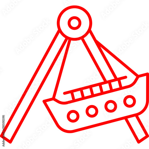 Boat Swing icon single vector illustration