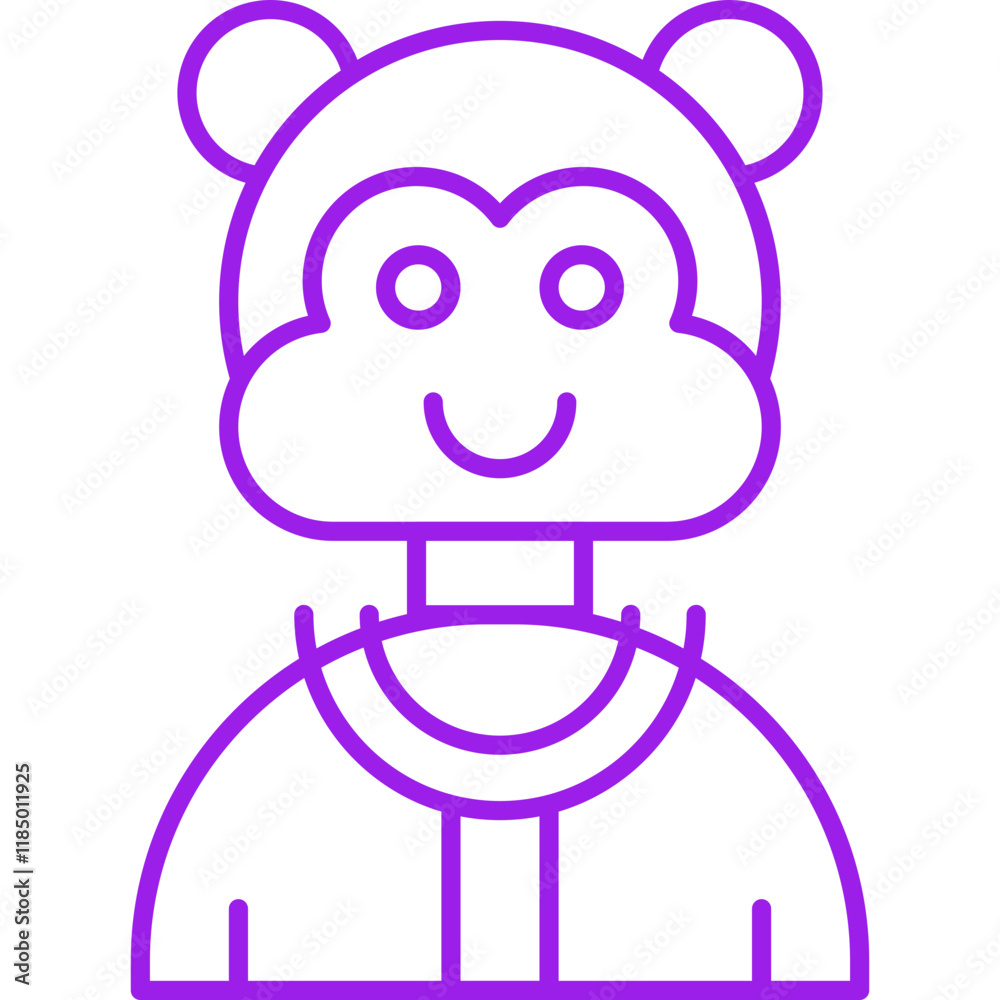 Monkey Performing icon single vector illustration Monkey Performing icon single vector illustration