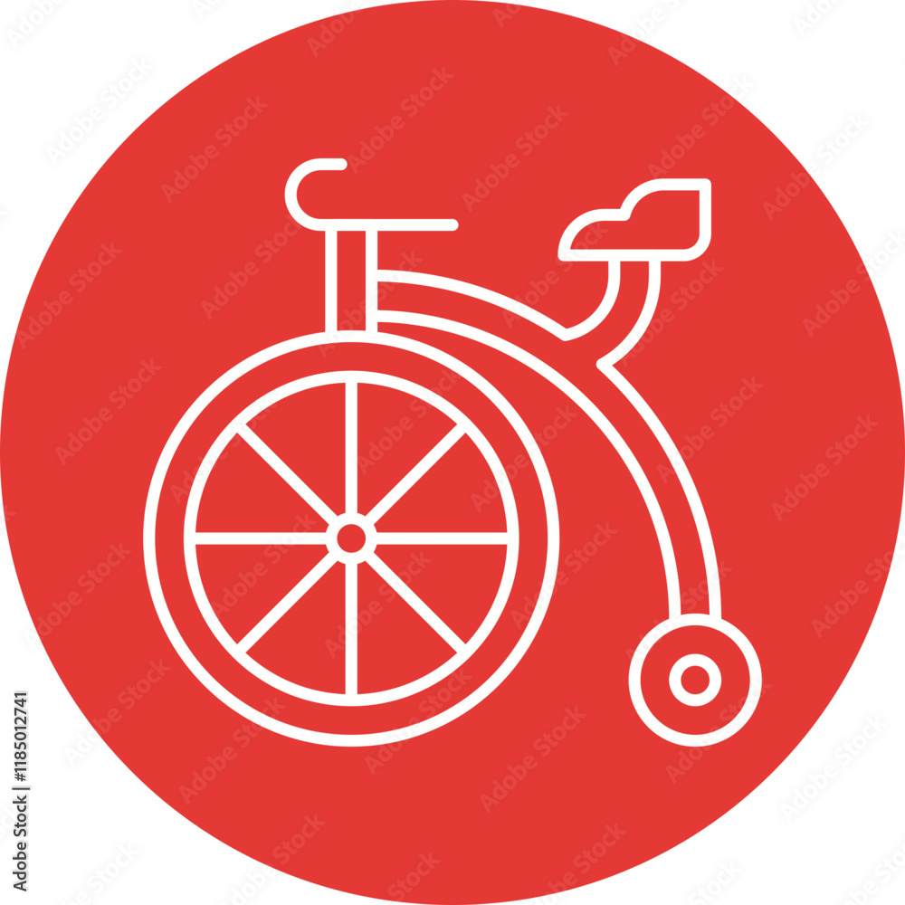 Circus Cycle icon single vector illustration Circus Cycle icon single vector illustration