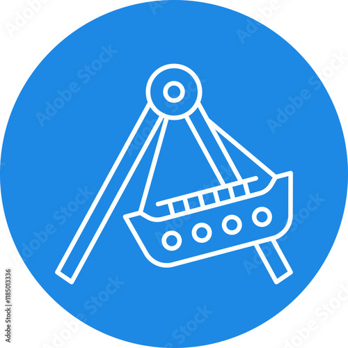 Boat Swing icon single vector illustration