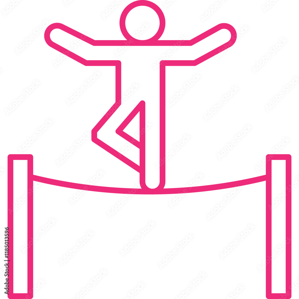 Hanging from Ropes icon single vector illustration Hanging from Ropes icon single vector illustration