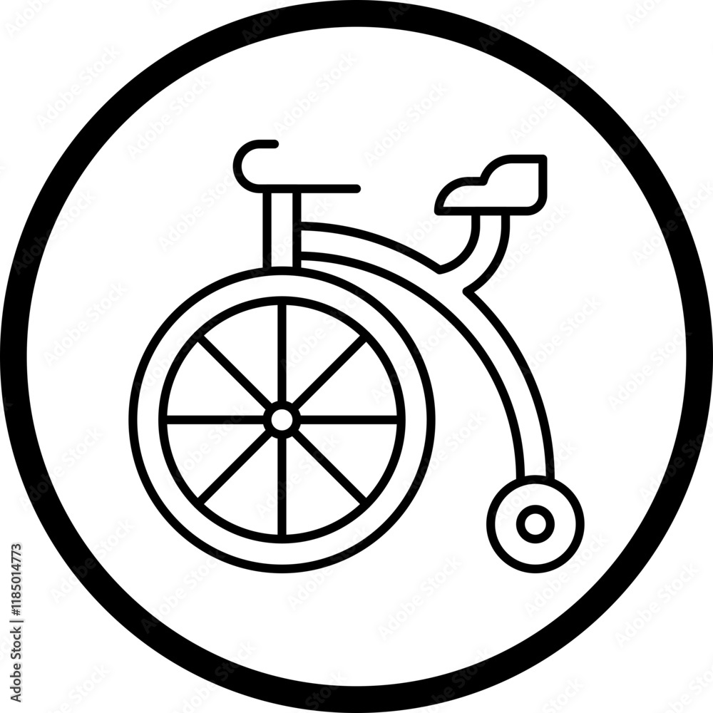 Circus Cycle icon single vector illustration Circus Cycle icon single vector illustration