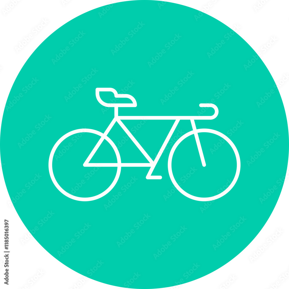 Bicycle icon single vector illustration