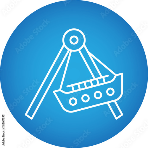 Boat Swing icon single vector illustration