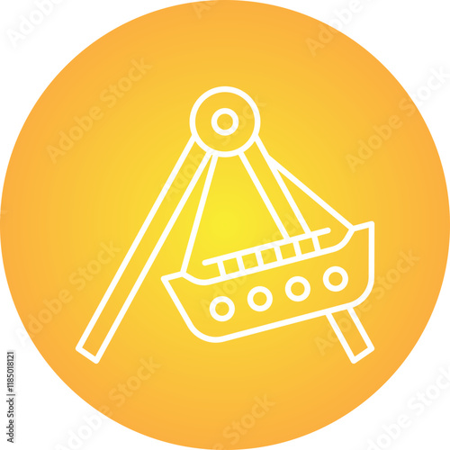 Boat Swing icon single vector illustration