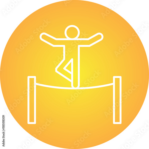 Hanging from Ropes icon single vector illustration