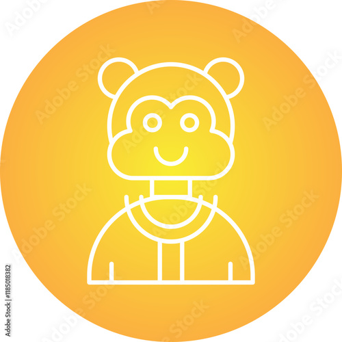 Monkey Performing icon single vector illustration