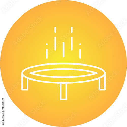 Trampoline Jumping icon single vector illustration