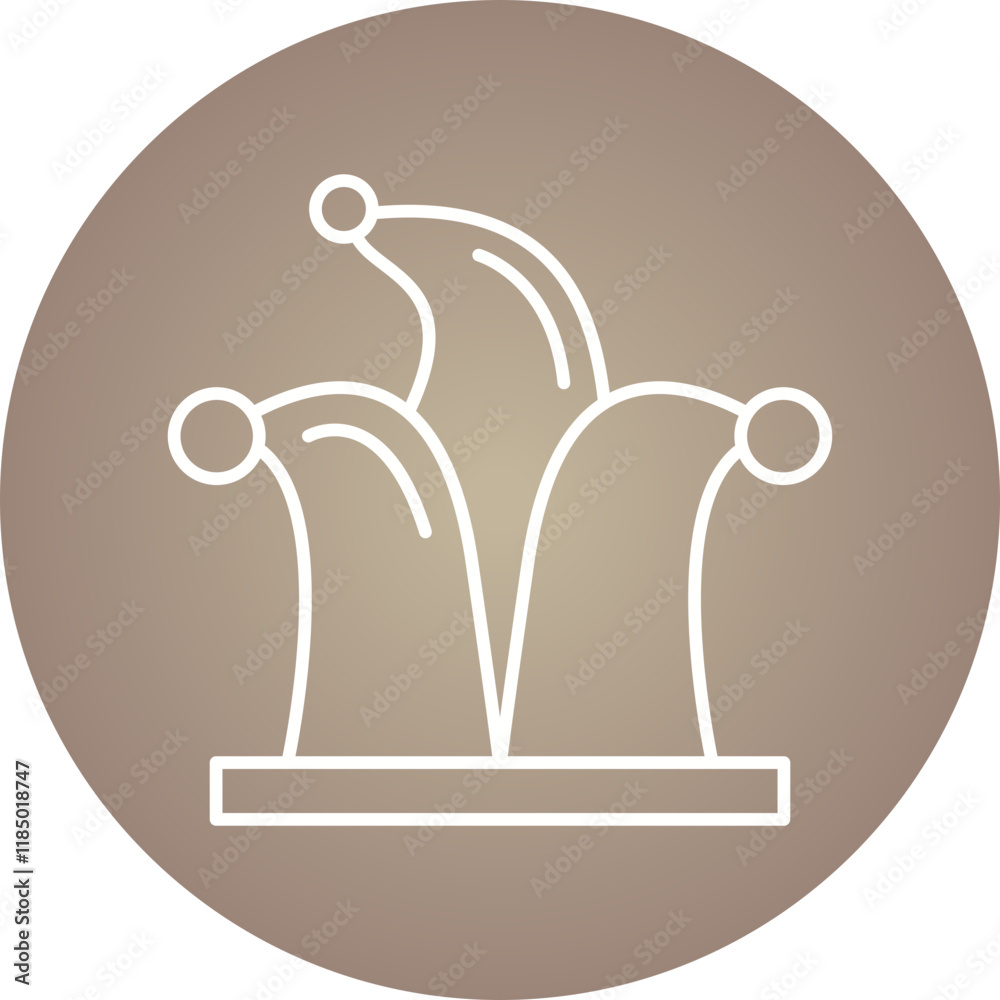 Fool's Hat icon single vector illustration Fool's Hat icon single vector illustration