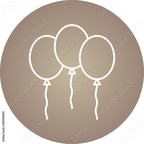 Balloons icon single vector illustration