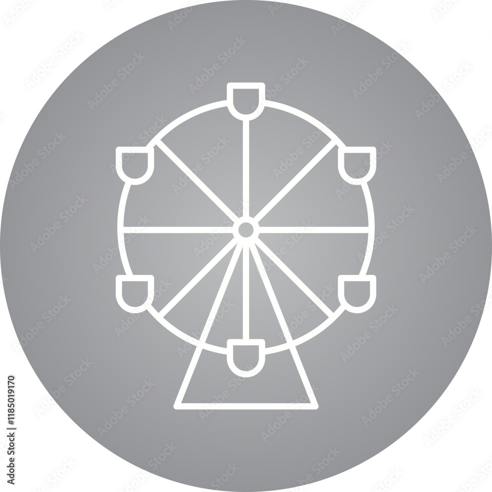 Ferris Wheel icon single vector illustration Ferris Wheel icon single vector illustration
