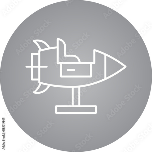 Rocket icon single vector illustration