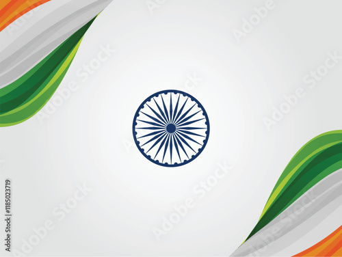 Flag of India vector illustration 
