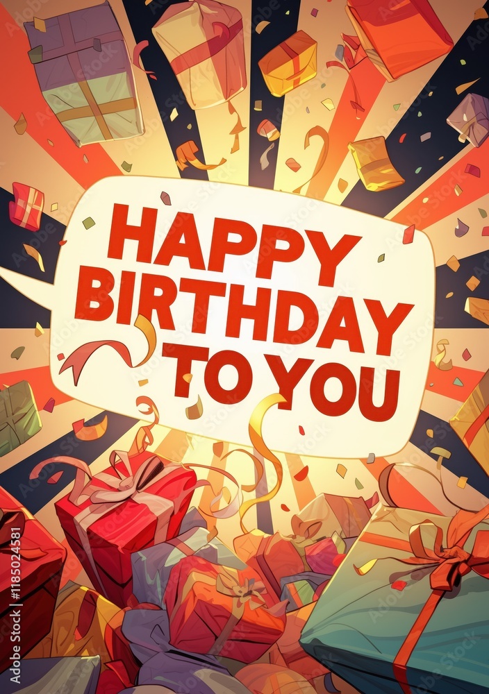 Obraz premium Free happy birthday greeting celebration message