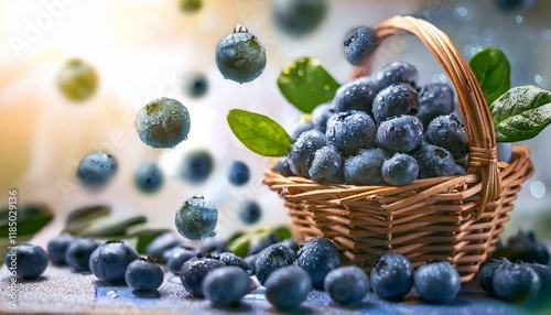 Wallpaper Mural blueberry cultivation, healthy and natural purple colored fruits Torontodigital.ca