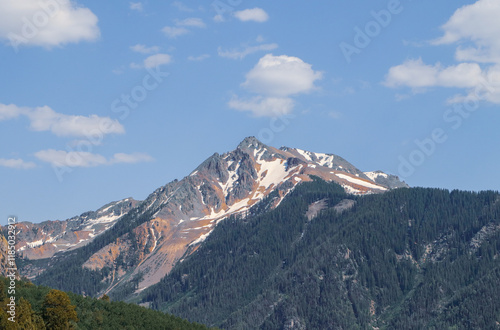 Mt Wilson peak in San Juan Mountains near Telluride, Colorado, USA in summer.