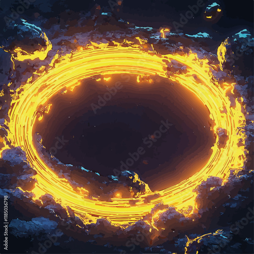 Vektorisiert aus derm Package: rpg, fantasy, game, board, symmetrisch, neon, nerd, außerirdisch, ufo, trek, wars, Allianz, portal, planet, galaxy, 