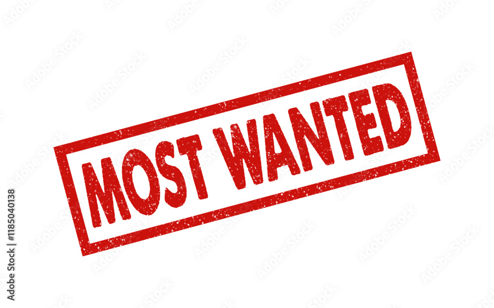 Most wanted text red ink rubber stamp sign symbol seal badge dusty grunge effect on transparent background investigation popular important information Most wanted text red ink rubber stamp sign symbol seal badge dusty grunge effect on transparent background investigation popular important information