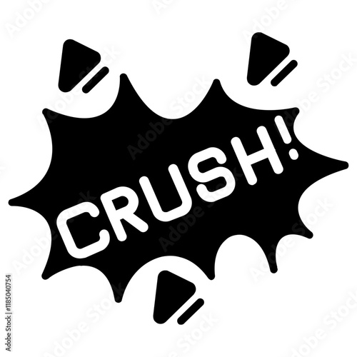 Anger emotion bubble Sticker Icon