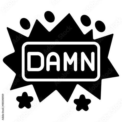 Condemn expression bubble Sticker Icon