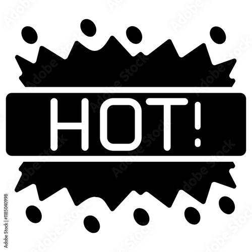 Hot Sticker Icon