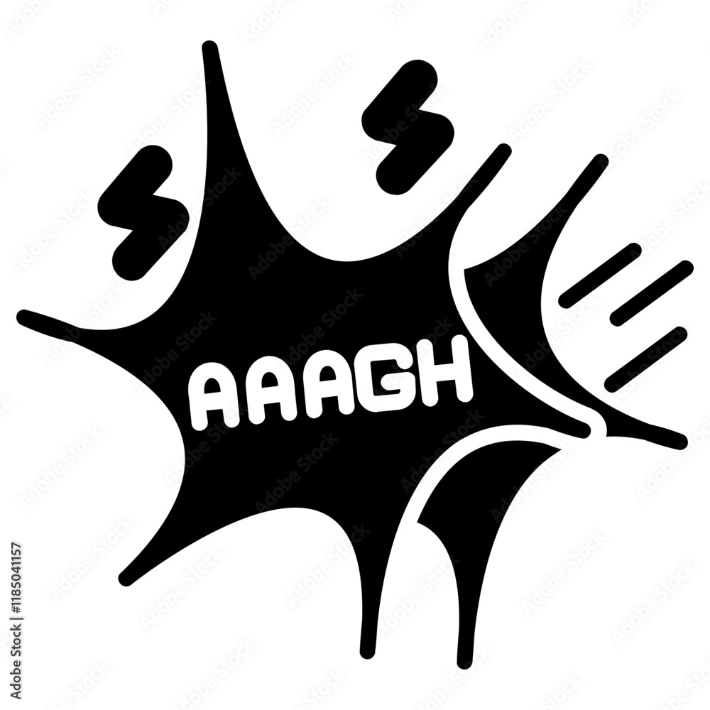 Obraz premium Aaagh Sticker Icon