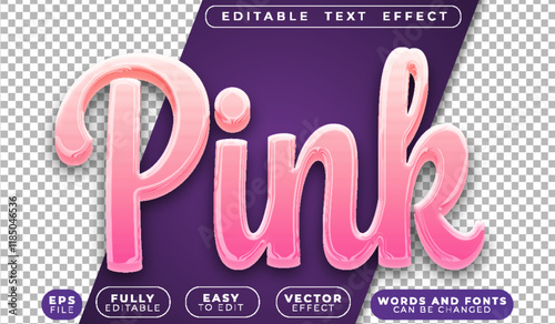Pink Blush Pastel Rose Fully Editable Vector Text File