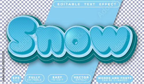 Snow Frozen Cold Fully Editable Vector Text File