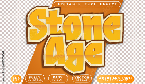 Stone Age Ancient  Fully Editable Vector Text File