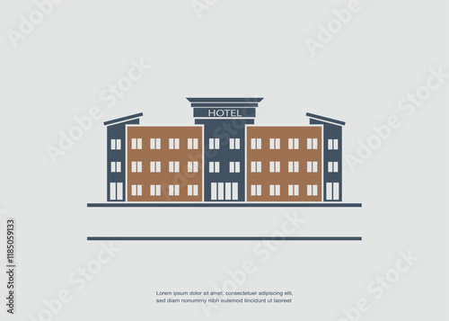 Vector illustration of Hotel business logo