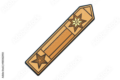 Handcrafted wooden bookmark incense burner with star and geometric laser cut details for modern interiors