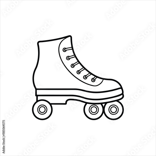 Roller Skates Line Art Icon for Sports and Fun