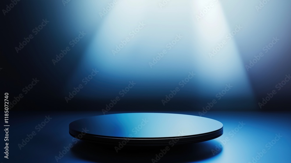 A Black Object Sitting on Top of a Table With Light Shining on It - Generative AI A Black Object Sitting on Top of a Table With Light Shining on It - Generative AI