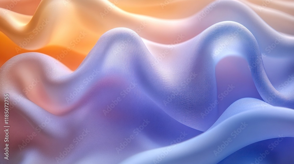 Fototapeta premium Flowing gradient waves, abstract background.