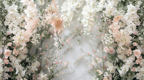 Maternity backdrop, wedding backdrop, photography background with a flowerhoop with beautiful flowers on vintage wall.