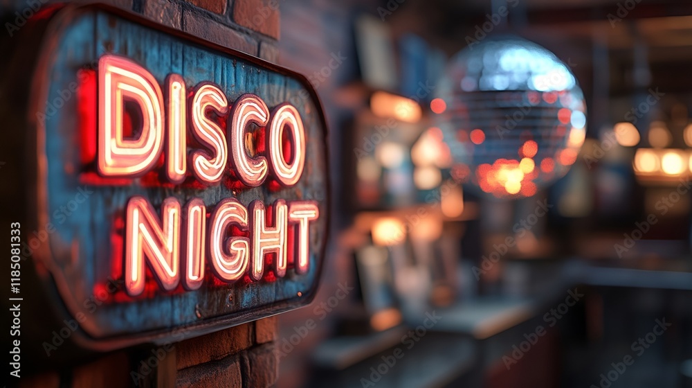 Sign that reads “DISCO NIGHT” - pub - bar - club - theme night - dance party - seventies - eighties - weekend