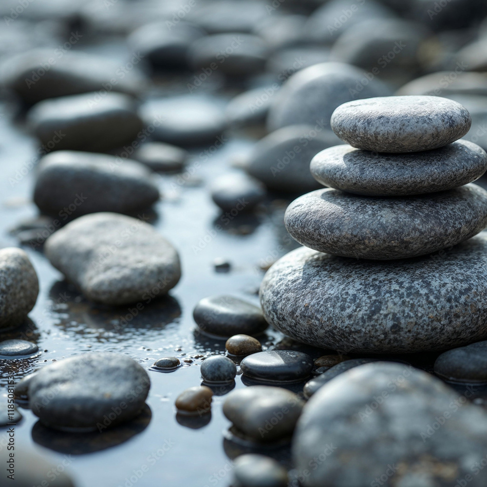 Concept photo of zen stones with space for text, stone photography, stacked zen stones Concept photo of zen stones with space for text, stone photography, stacked zen stones