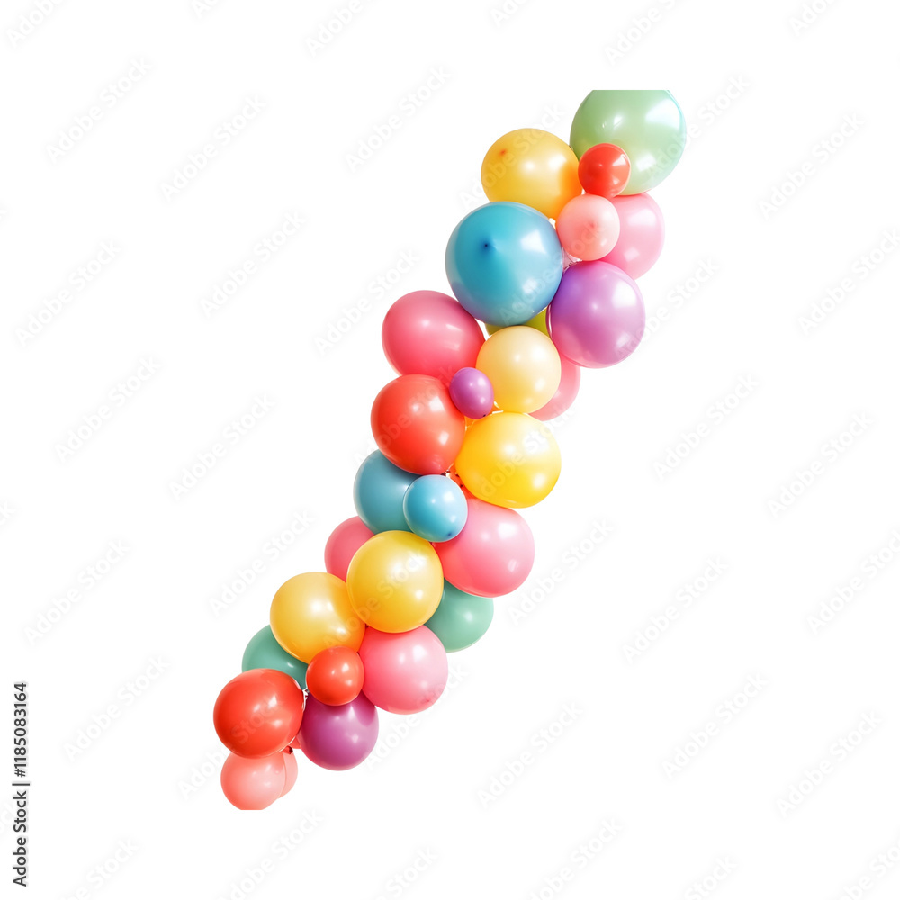 Balloon Garland on transparent background Balloon Garland on transparent background