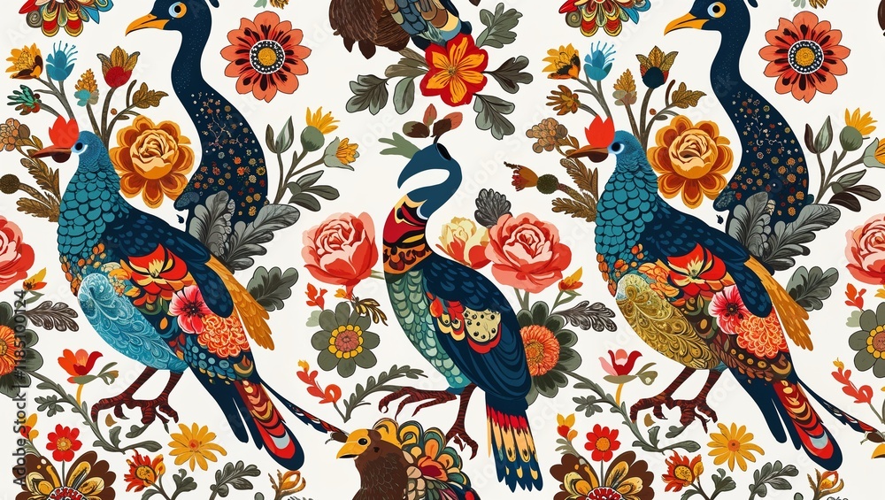 An intricate seamless pattern featuring a white backdrop with delicate, elegant motifs, creating a refined, timeless design that exudes sophistication and seamless beauty in every detail An intricate seamless pattern featuring a white backdrop with delicate, elegant motifs, creating a refined, timeless design that exudes sophistication and seamless beauty in every detail
