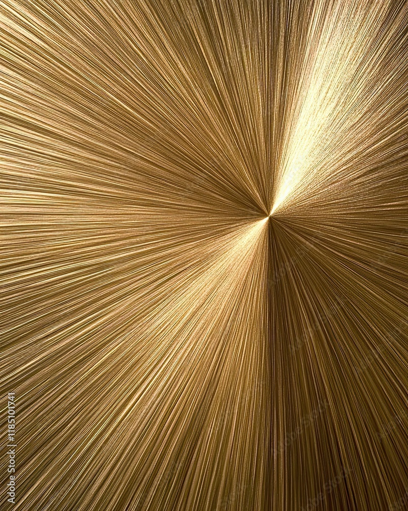 Obraz premium Radiant Gold Rays Emanate From a Center Point, Creating a Mesmerizing Burst of Light and Texture