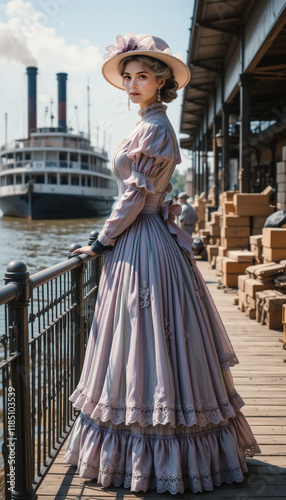 19th-Century Lady by the Big River
