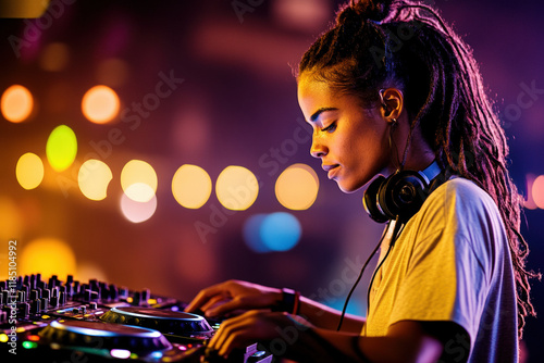 DJ Performing at Nightclub