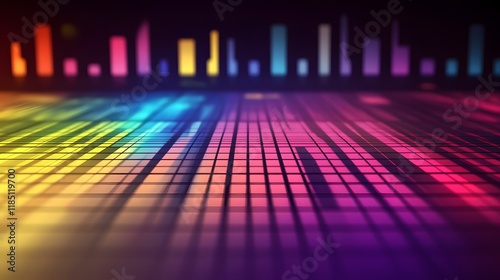 Abstract Colorful Grid Pattern Background Image
