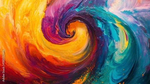 Vibrant colorful abstract background, organic rainbow burst, natural forms, smooth transitions. Nature-inspired abstraction, golden ratio