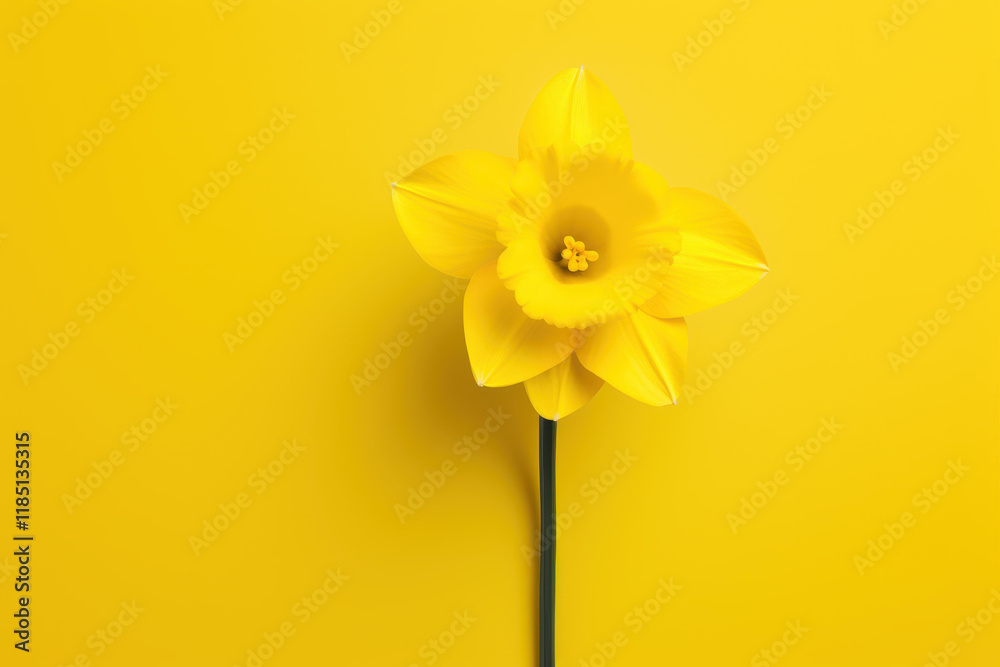 A bright abstract design featuring a daffodil, perfect for springtime events with its clean and fresh look. A bright abstract design featuring a daffodil, perfect for springtime events with its clean and fresh look.