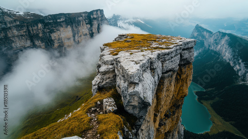 Truncated, A truncated mountain peak image surrounded by scenic beauty, perfect for nature and landscape-themed projects.