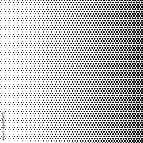 Abstract halftone wave dotted background. Halftone grunge pattern with square. Vector halftone modern pop art twisted texture for poster, cover, business card, postcard, art label layout, sticker.